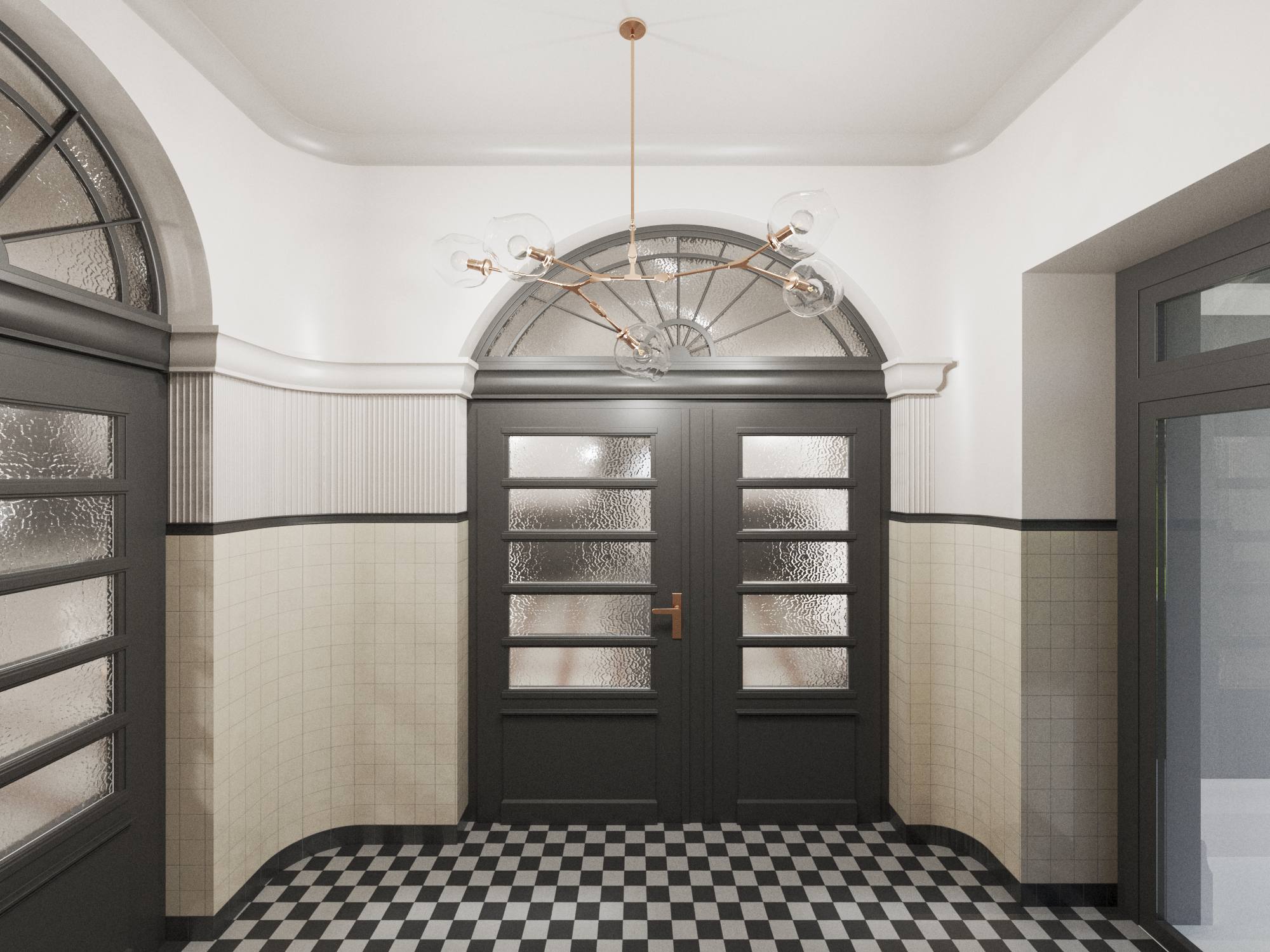Świdnica – hospital: arrangement of common areas in a historic building